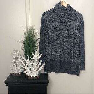 GAP Blue Marled Cowl‎ Neck Knit Sweater Sz XS New!